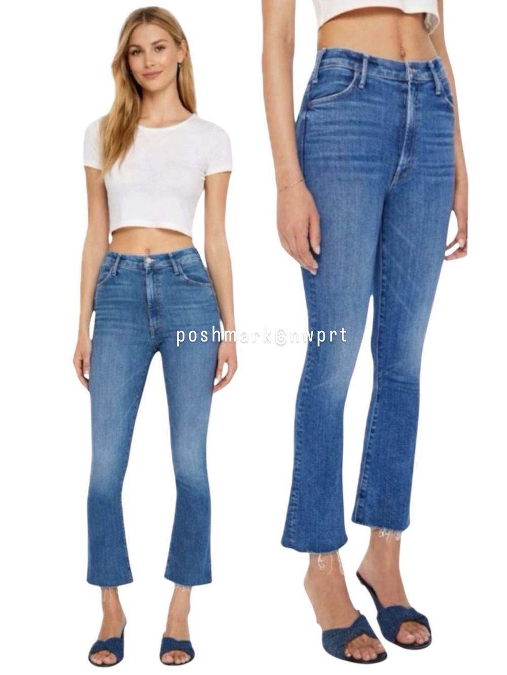 MOTHER Hustler Ankle Fray Grasping At Straws High Waisted Straight Crop 24